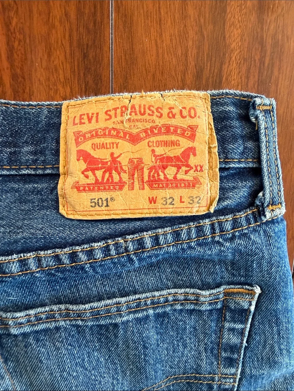 Levi's 501 Straight Jeans with Distress